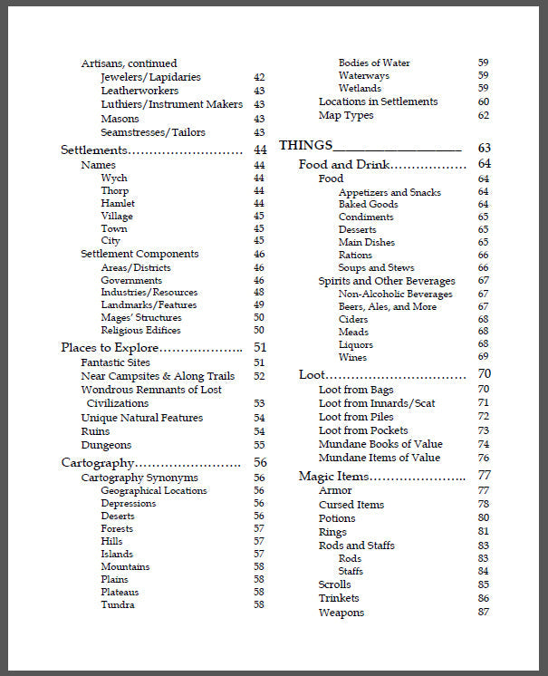 PDF of the Libram of Lists