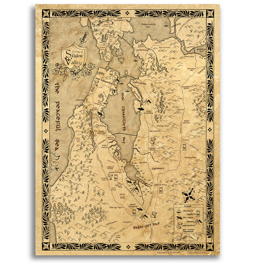 Silicon Valley Fantasy Map in LotR Style